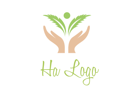 hands in leaf logo