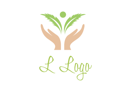 hands in leaf logo