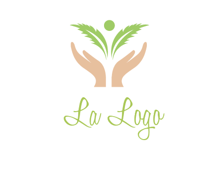 hands in leaf logo