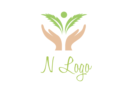 hands in leaf logo