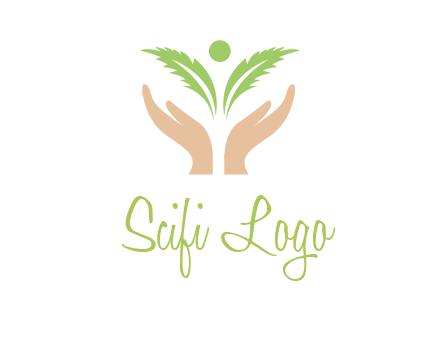 hands in leaf logo