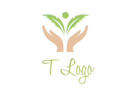 hands in leaf logo