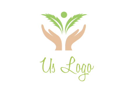 hands in leaf logo