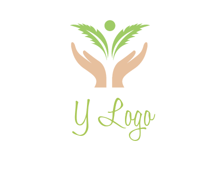 hands in leaf logo