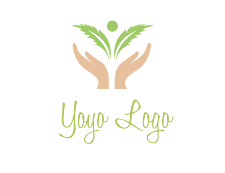 hands in leaf logo