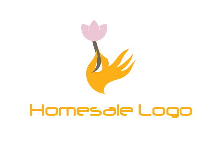 hand with flower logo