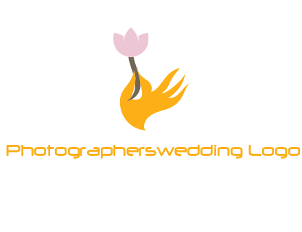 hand with flower logo