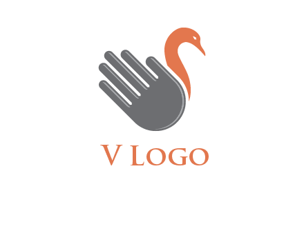 hand with duck logo