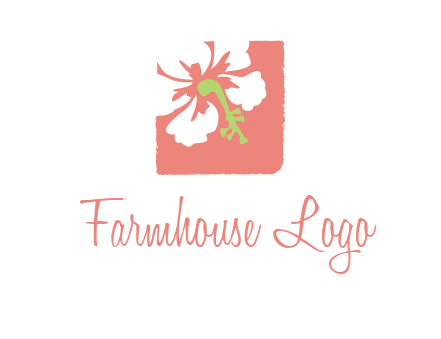 flower in square logo