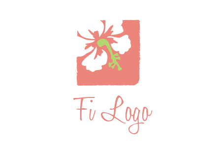 flower in square logo