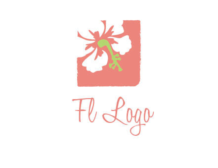 flower in square logo