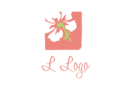 flower in square logo