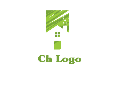 house in a rectangle logo