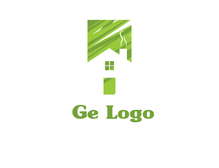 house in a rectangle logo