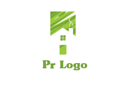 house in a rectangle logo