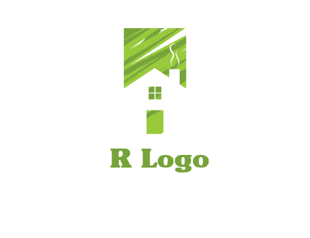 house in a rectangle logo