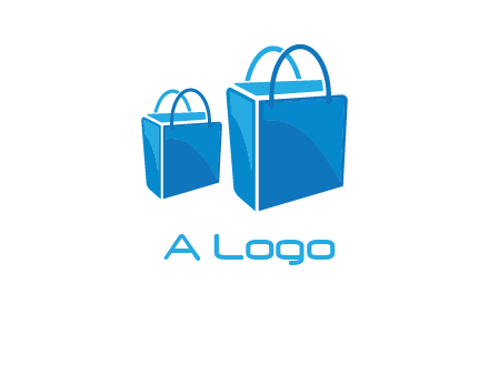 3D shopping bag logo