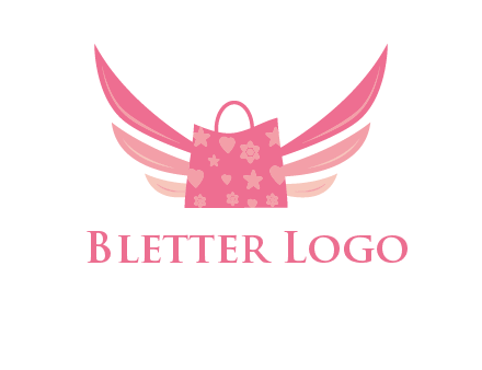 shopping bag with wings logo