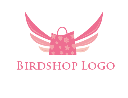 shopping bag with wings logo