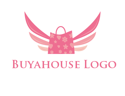 shopping bag with wings logo