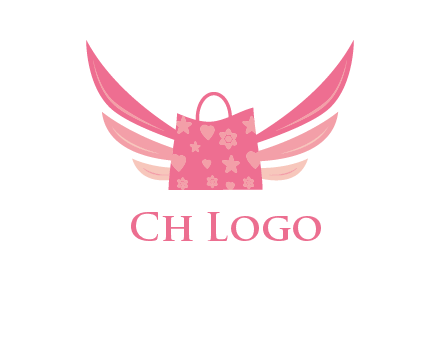 shopping bag with wings logo