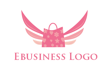 shopping bag with wings logo