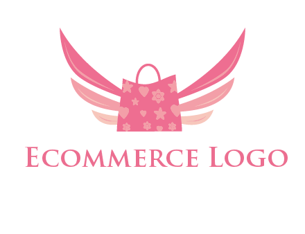 shopping bag with wings logo