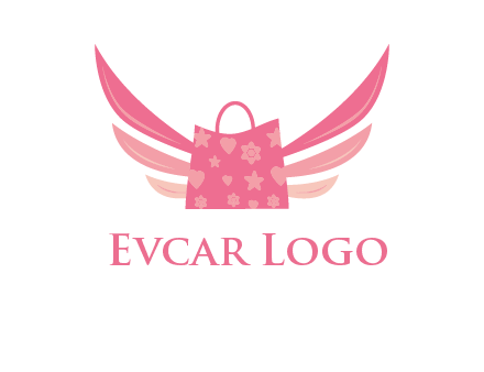 shopping bag with wings logo