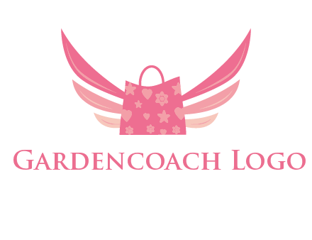 shopping bag with wings logo