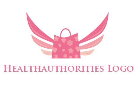 shopping bag with wings logo