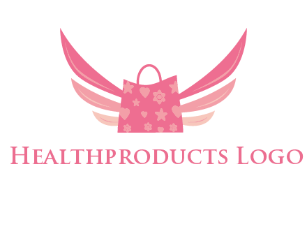 shopping bag with wings logo