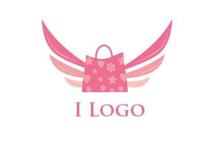 shopping bag with wings logo