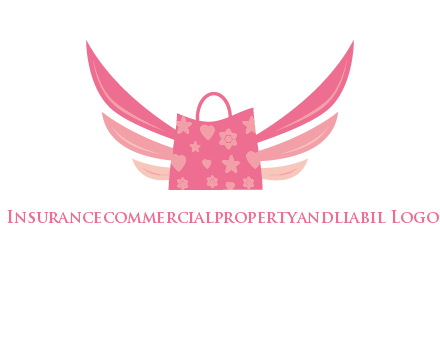 shopping bag with wings logo