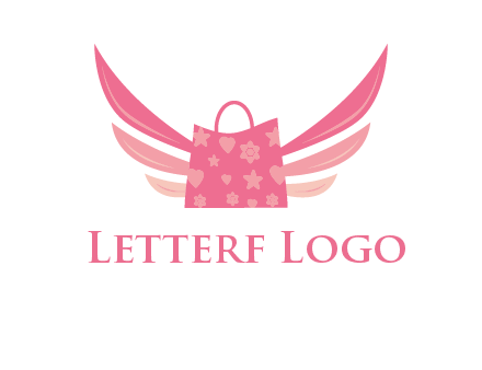 shopping bag with wings logo