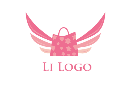 shopping bag with wings logo