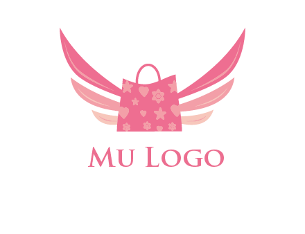 shopping bag with wings logo