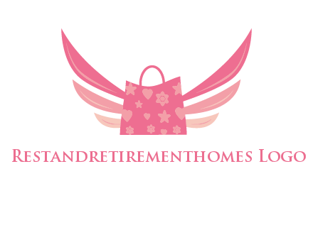 shopping bag with wings logo