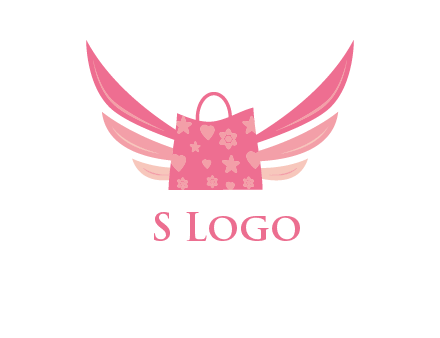 shopping bag with wings logo