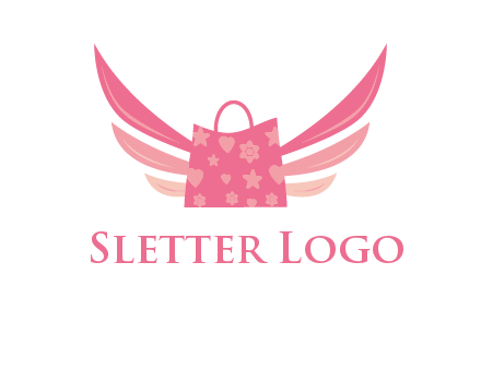 shopping bag with wings logo