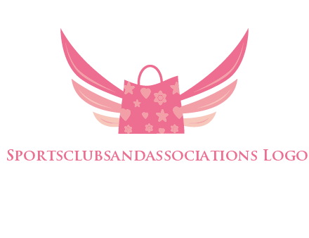 shopping bag with wings logo