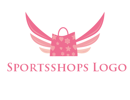 shopping bag with wings logo