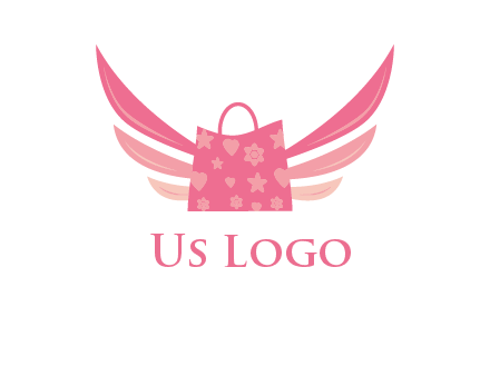 shopping bag with wings logo