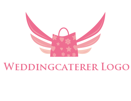 shopping bag with wings logo