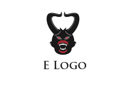 evil face with horns logo