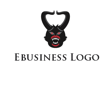 evil face with horns logo