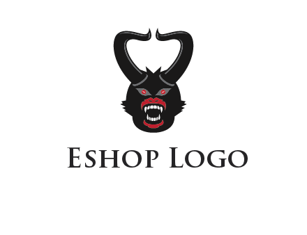 evil face with horns logo