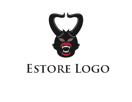 evil face with horns logo