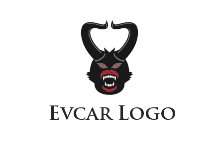 evil face with horns logo