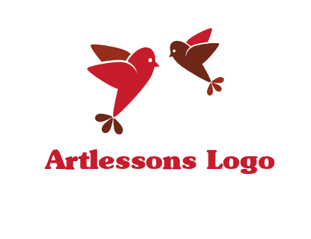 two birds flying logo