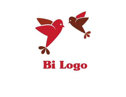 two birds flying logo